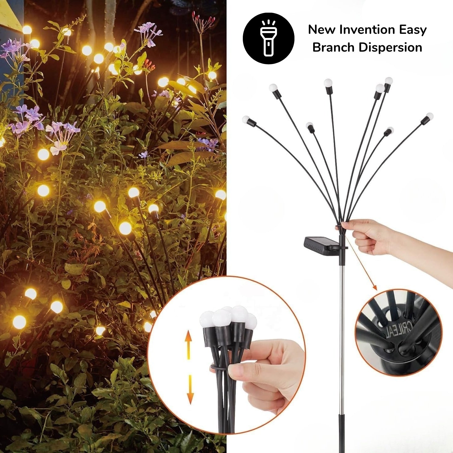 Solar Powered Firefly Garden Light(2 sets)